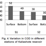 图4:kaliasort水库不同站位COD变化