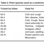 表2:药用植物种类