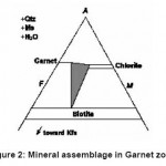 图2:石榴石带矿物组合