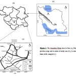 图1:伊朗Sanandaj-Sirjan地区(a)，库尔德斯坦省地图和研究区域位置(b)，取样农场井位置(c)