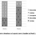 图3:1、2塘水生昆虫科相对丰度