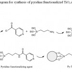 图1吡啶功能化TiO2纳米颗粒的合成示意图