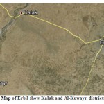 图(2):埃尔比勒地图显示Kalak和Al-Kuwayr地区