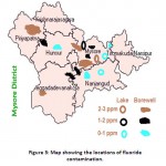 图3：显示氟化物污染位置的地图。