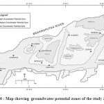 图6：显示研究区域地下水潜力区的地图