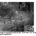 图1.采样位置的卫星图像（LAT。43.877494°，Lon。18.387575°，提升601米;背景图像GoogleEarth）。