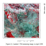 图1）。Landsat-5 TM测量图像，1998年4月