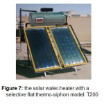 图7：太阳能热水器，具有选择性平坦的热虹吸型号：T200