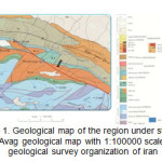 图1所示。研究区域地质图;1:10万比例尺的Avag地质图;伊朗地质调查组织