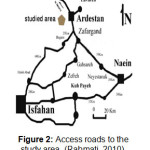图2：访问研究区域的道路（Rahmati，2010）。