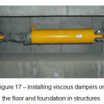 图17 â€“在结构的地板和基础上安装粘性阻尼器