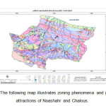图04:下面的地图说明了Noashahr和Chalous的分区现象和地理旅游景点。