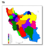 图1所示。b-以省为单位对伊朗菊科部落的观测数。