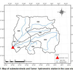 图1-个案研究区域的地下流域及Tamer水文测量站图
