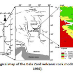 图2：后面修改了巴拉Zard火山岩的简化地质图（Hoseini等，1992）。