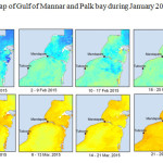 图11 2015年1月- 2015年3月Mannar湾和Palk湾海温图