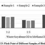 图13：生物柴油不同样本的闪点