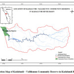 图1：Kadalundi的位置图 - 克达拉杜河流域Vallikunnu社区储备