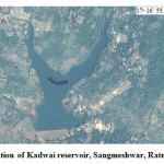 图1所示。卫星定位的Kadwai水库，Sangmeshwar, Ratnagiri，马哈拉施特拉邦。
