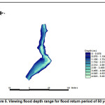 图5.查看50年的洪水恢复期的洪水深度范围