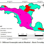 图3:Dhanbad â€“Jharia镇地区的不同地貌单元