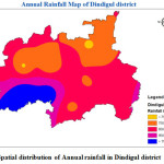 图3 Dindigul地区年降雨量空间分布