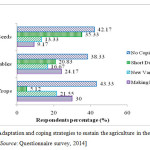 适应和应对策略在研究区维持农业;[资料来源：调查问卷调查，2014]