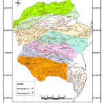 图2. G＆D网站和河流盆地地图的雨量仪的位置