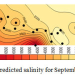 图8：预测盐度2001年9月