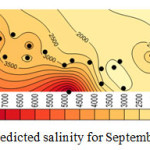 图9:2007年9月的预测盐度