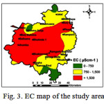 图3.研究区域的EC地图