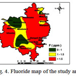 图4所示。研究区氟化物分布图