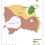 图4：Amaravathi盆地年降雨量的空间分布