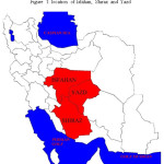 图1:伊斯法罕、设拉子和亚兹德的位置