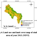 图4：2013年研究区的土地利用和土地覆盖地图（NDVI）